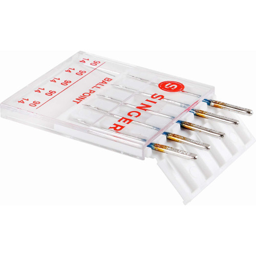 6 Pack - SINGER Ball Point Machine Needles-Sz 14/90 5/Pkg - 4746