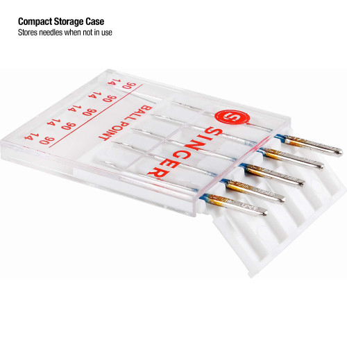 6 Pack - SINGER Ball Point Machine Needles-Sz 14/90 5/Pkg - 4746