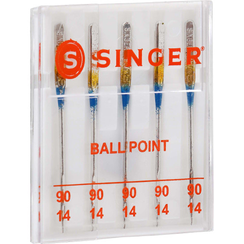 6 Pack SINGER Ball Point Machine Needles -Sz 14/90 5/Pkg 4746