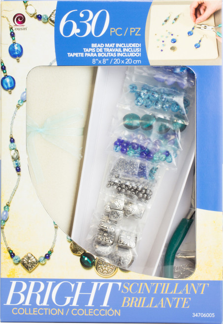 CousinDIY Jewelry Basics Class In A Box Kit-Bright Glass JB34706-005 - 016321040762