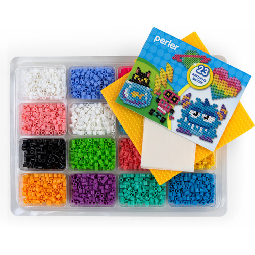 Perler Deluxe Fused Bead Tray 4,000/Pkg-With Pegboard - 8017571