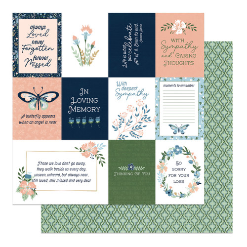 25 Pack In Loving Memory Double-Sided Cardstock 12"X12"-Always Loved INO12-4384 - 709388343845