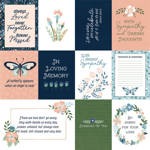 25 Pack In Loving Memory Double-Sided Cardstock 12"X12"-Always Loved INO12-4384