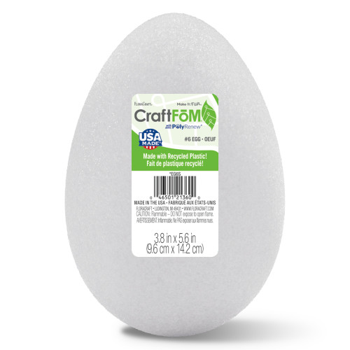 FloraCraft CraftFoM Egg-5.6"X3.8" EG6S12 - 046501213600