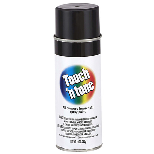 2 Pack - Rust-Oleum Touch 'n Tone Spray Paint 10oz-Gloss Black - TTONE552-76830 - 070798552760
