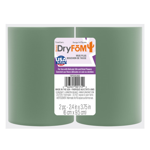 6 Pack - FloraCraft DryFoM Mug Plug 2/Pkg-3.75"X2.4" - FOD253GS - 046501043580 6 Pack - FloraCraft DryFoM Mug Plug 2/Pkg-3.75"X2.4" - FOD253GS - 046501043580