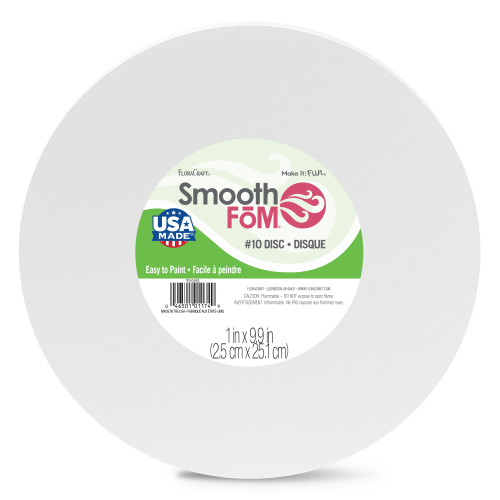 12 Pack FloraCraft SmoothFoM Disc Bulk Pack-1"X9.9" D101EU - 046501011749