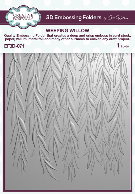 2 Pack Creative Expressions 3D Embossing Folder 5"X7"-Weeping Willow EF3D071 - 5055305982914