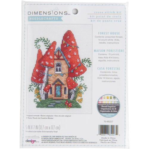 Dimensions Counted Cross Stitch Kit 5"X7"-Forest House 18 Count - 70-65227 - 088677652272 Dimensions Counted Cross Stitch Kit 5"X7"-Forest House 18 Count - 70-65227 - 088677652272