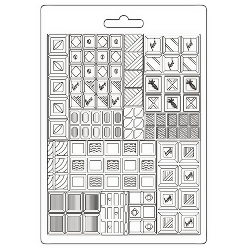 Stamperia Soft Maxi Mould A5-Coffee And Chocolate Bars 3PTA5659 - 5993110031468