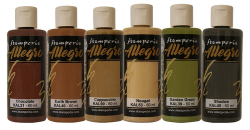 Stamperia Allegro Paint Set 6/Pkg-Coffee And Chocolate KALKIT43 - 5993110031628