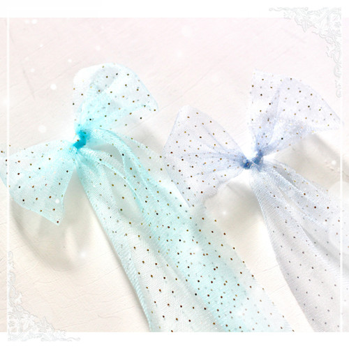 Memory Place Trim Sheer Glitter Ribbon 2.3"X 1yd-Blueberry/Sky blue MP61332