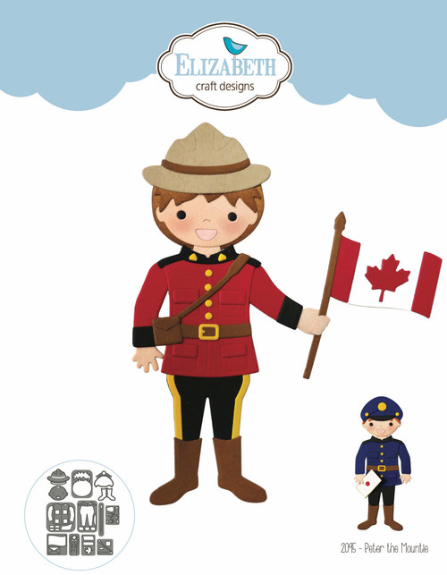 Elizabeth Craft Metal Dies-Peter The Mountie, The Great Outdoors EC2095 - 810003538468