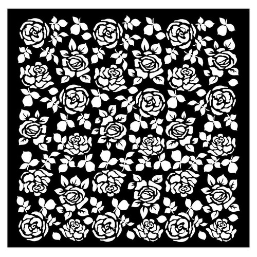 Stamperia Stencil 7"X7"-Precious Roses Pattern - KSTDQ96 - 5993110031765