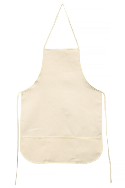 3 Pack - Wear'm Adult Apron With Pockets 19"X28"-Natural - MR405 - 818639000212