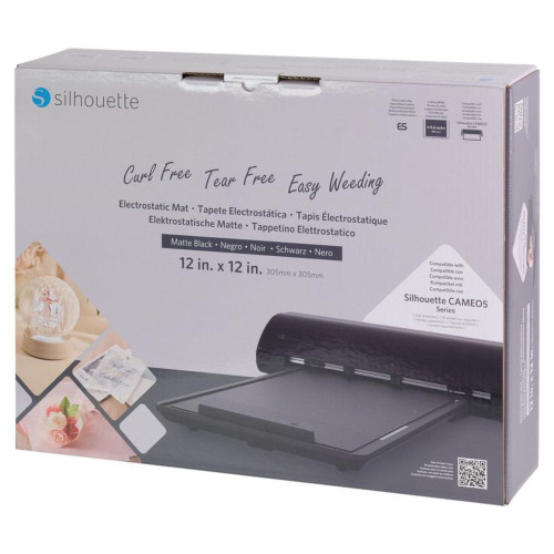 Silhouette Electrostatic Cutting Mat 12"X12"-Black - ESMTBLK - 819177026962