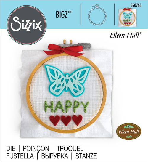 Sizzix Bigz Die 5.5"X6" By Eileen Hull-Embroidery Hoop 660766 - 841182099426