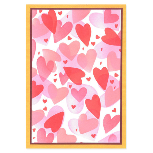 Sizzix A6 Layered Stencils By Kath Breen 4/Pkg-Mark Making Hearts 666532