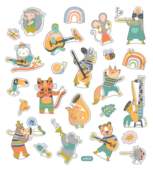 12 Pack Sticker King Stickers-Music 101 SK129MC-4569 - 679924456912