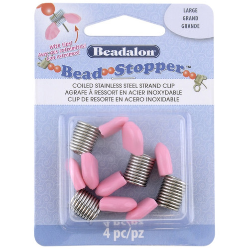 3 Pack - Beadalon Bead Stopper 4/Pkg-Large With Plastic Tips - 216A185 - 035926162617