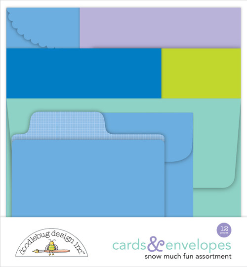 2 Pack - Doodlebug Cards & Envelopes 12/Pkg-Snow Much Fun - DB8373 - 842715083738 2 Pack - Doodlebug Cards & Envelopes 12/Pkg-Snow Much Fun - DB8373 - 842715083738