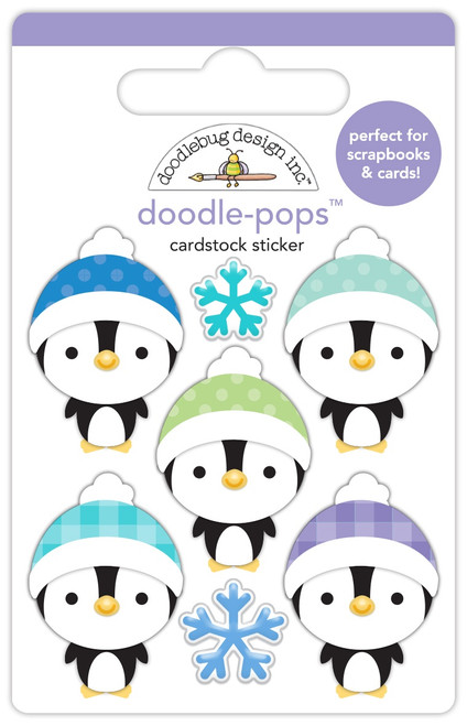 12 Pack Doodlebug Doodle-Pops 3D Sticker-Penguin Pals DB8357 - 842715083578