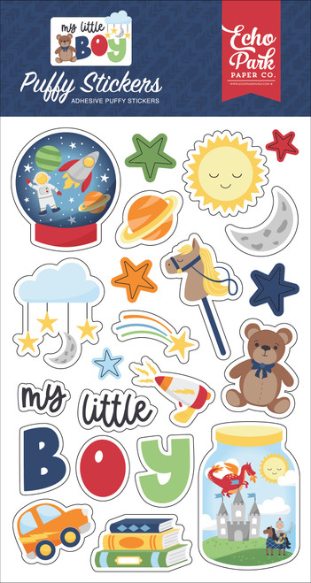 3 Pack Echo Park Puffy Stickers-My Little Boy LB357066 - 691835367996