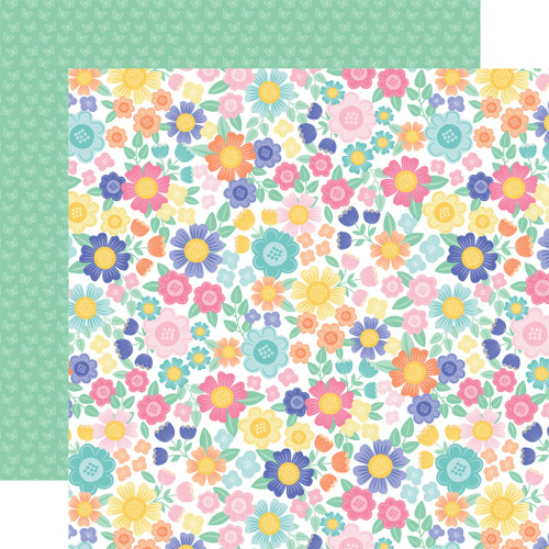 25 Pack My Little Girl Double-Sided Cardstock 12"X12"-Bright Floral MLG12-58002 - 691835368191