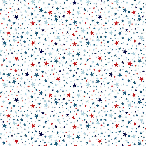 25 Pack Stars And Stripes Forever Double-Sided Cardstock 12"X12"-Spirited Stars SSF12-69009