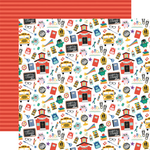 25 Pack Off To School Double-Sided Cardstock 12"X12"-Welcome To Class OTS12-70002 - 691835385990