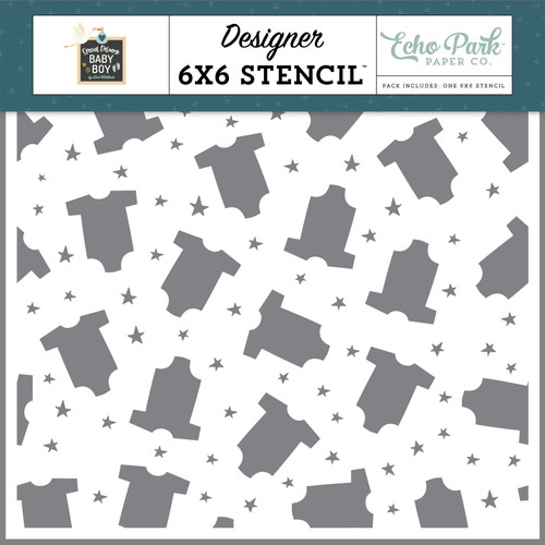 2 Pack Special Delivery Baby Boy Stencil 6"X6"-Cute Little Outfit DB353034 - 691835400495