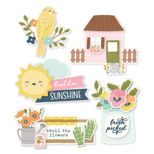 3 Pack - Fresh Air Layered Chipboard Die-Cuts-5/Pkg - FRA21621