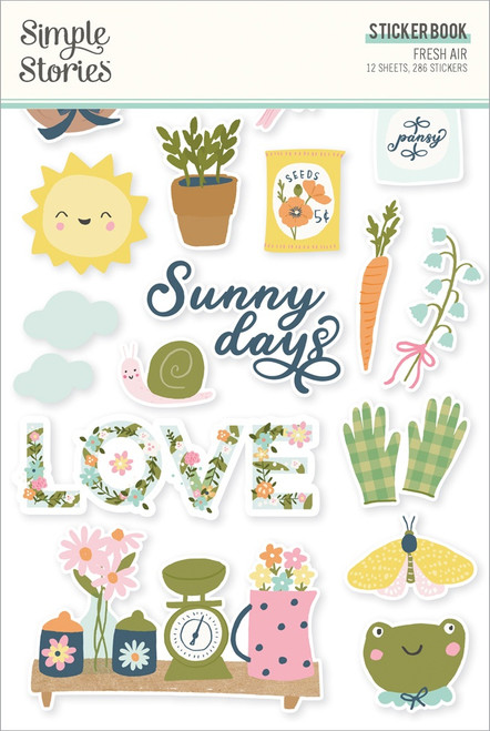 2 Pack - Simple Stories Sticker Book 12/Sheets-Fresh Air - FRA21622 - 810112388015
