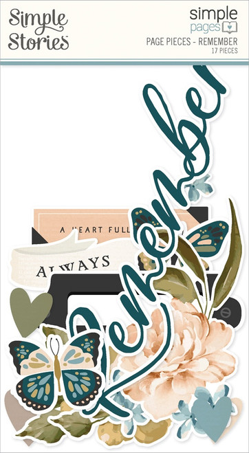 3 Pack - Simple Stories Simple Pages Page Pieces-Remember - REM21531 - 810112386547