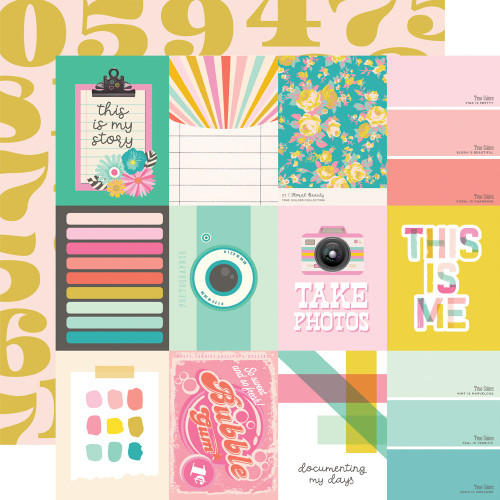 25 Pack True Colors Double-Sided Cardstock 12"X12"-3X4 Elements TRC12-21812 - 810112388213