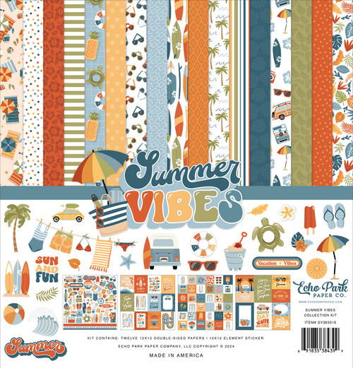 Echo Park Collection Kit 12"X12"-Summer Vibes - SV365016 - 691835384399