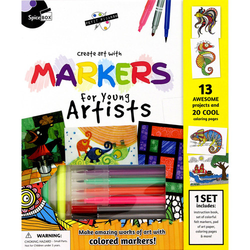 SpiceBox Petit Picasso Markers for Young Artists Kit-Assorted Colors - PP06284 - 628992006284
