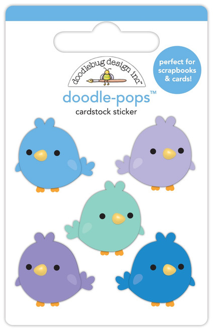 Doodlebug Doodle-Pops 3D Sticker-Sweet Snowbirds - DB8355 - 842715083554
