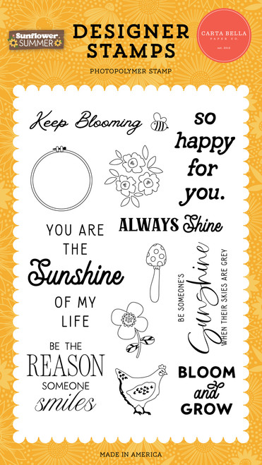 Sunflower Summer Stamps-Keep Blooming - SS368044 - 691835408897