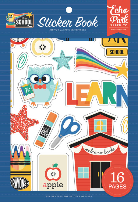 Echo Park Sticker Book-Off To School TS370029 - 691835388496