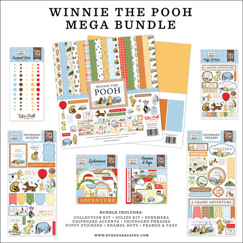 Echo Park Mega Bundle Collection Kit 12"X12"-Winnie The Pooh TP363050 - 691835409795