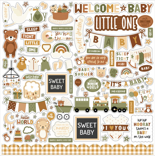 Special Delivery Baby Cardstock Stickers 12"X12"-Elements DY355014 - 691835353098