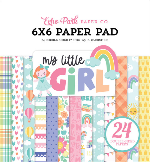 Echo Park Double-Sided Paper Pad 6"X6" 24/Pkg-My Little Girl LG358023 - 691835370194