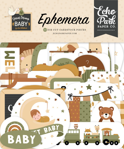 Echo Park Cardstock Ephemera 33/Pkg-Icons, Special Delivery Baby DY355024 - 691835353890