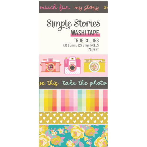 True Colors Washi Tape-5/Pkg TRC21828 - 810112388374