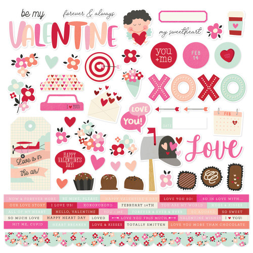 Valentine's Day Cardstock Stickers-12"X12" - VLD21911 - 810112388428