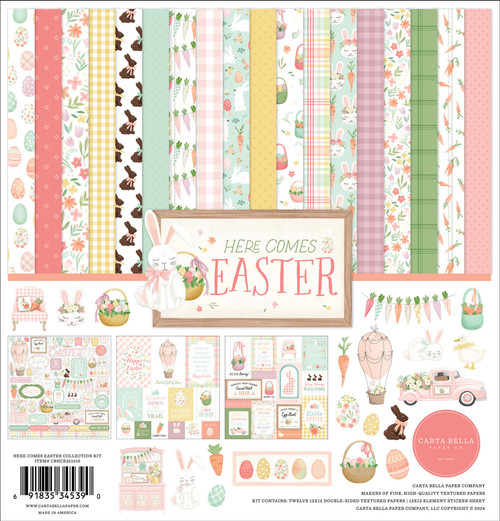 Carta Bella Collection Kit 12"X12"-Here Comes Easter CE351016 - 691835345390