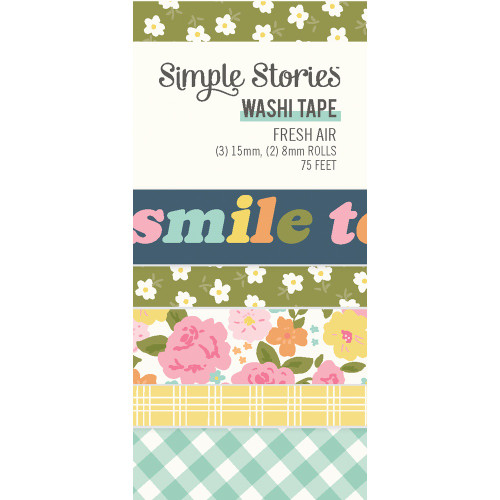 Fresh Air Washi Tape-5/Pkg - FRA21627 - 810112388053