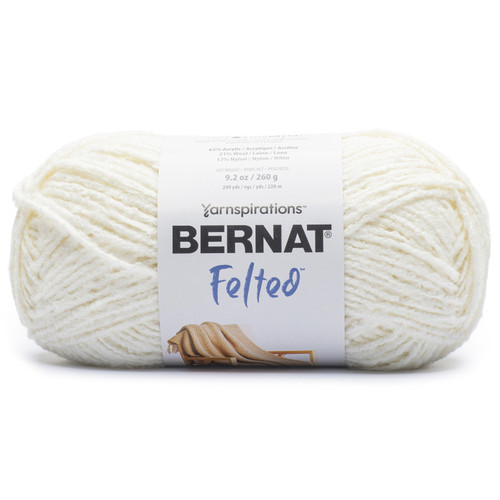 3 Pack Bernat Felted Yarn-Ecru 161180-80003 - 057355531604