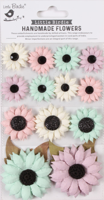 3 Pack - Little Birdie Sunny Flora Paper Flowers 13/Pkg-Fairy Garden - CR93253 - 8903236757064